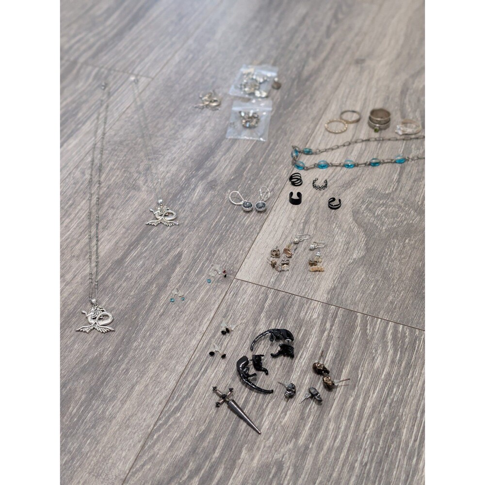 Mixed Jewelry Lot – Mermaid, Cat & Gothic Style Pieces